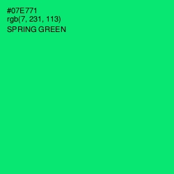 #07E771 - Spring Green Color Image