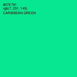 #07E791 - Caribbean Green Color Image