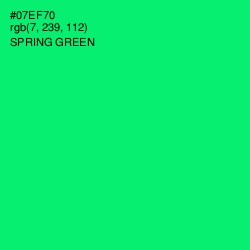 #07EF70 - Spring Green Color Image