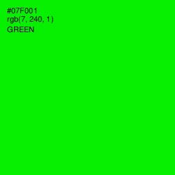 #07F001 - Green Color Image