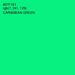 #07F181 - Caribbean Green Color Image