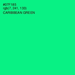 #07F185 - Caribbean Green Color Image