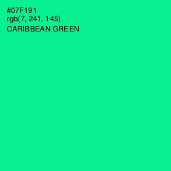 #07F191 - Caribbean Green Color Image