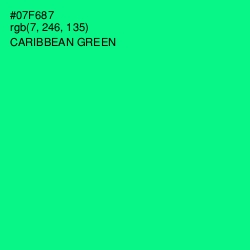 #07F687 - Caribbean Green Color Image