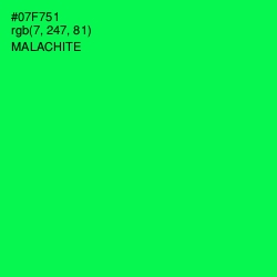 #07F751 - Malachite Color Image