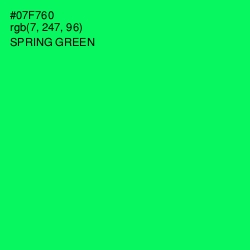 #07F760 - Spring Green Color Image