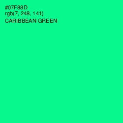 #07F88D - Caribbean Green Color Image