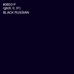 #08001F - Black Russian Color Image