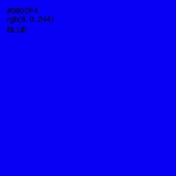 #0800F4 - Blue Color Image