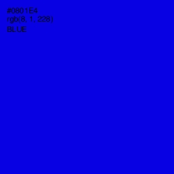 #0801E4 - Blue Color Image