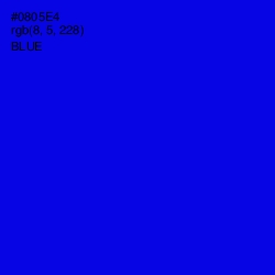 #0805E4 - Blue Color Image