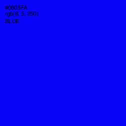 #0805FA - Blue Color Image