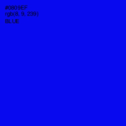 #0809EF - Blue Color Image