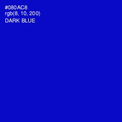 #080AC8 - Dark Blue Color Image