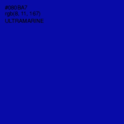 #080BA7 - Ultramarine Color Image