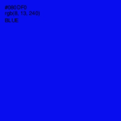 #080DF0 - Blue Color Image