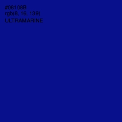 #08108B - Ultramarine Color Image