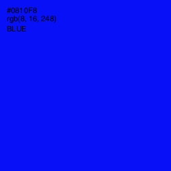 #0810F8 - Blue Color Image