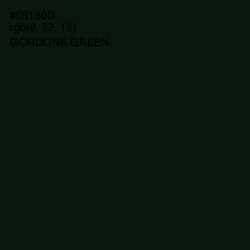 #08160D - Gordons Green Color Image