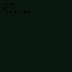 #08180E - Gordons Green Color Image