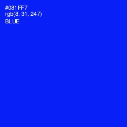 #081FF7 - Blue Color Image