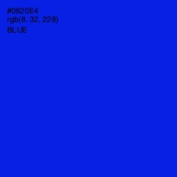 #0820E4 - Blue Color Image