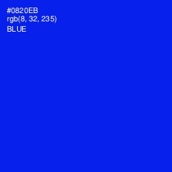 #0820EB - Blue Color Image