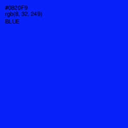 #0820F9 - Blue Color Image