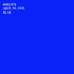 #0822F8 - Blue Color Image