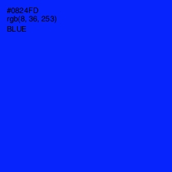 #0824FD - Blue Color Image