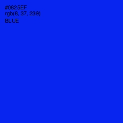 #0825EF - Blue Color Image
