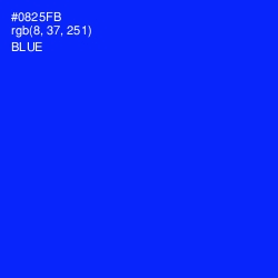 #0825FB - Blue Color Image