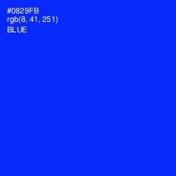 #0829FB - Blue Color Image