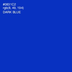 #0831C2 - Dark Blue Color Image