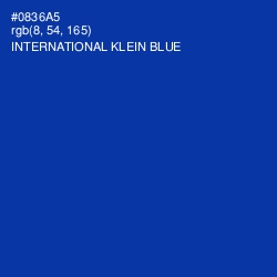 #0836A5 - International Klein Blue Color Image