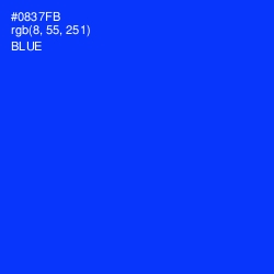 #0837FB - Blue Color Image