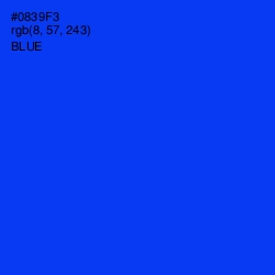 #0839F3 - Blue Color Image