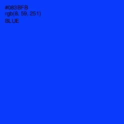 #083BFB - Blue Color Image