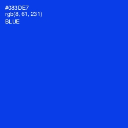 #083DE7 - Blue Color Image