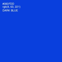 #083FDD - Dark Blue Color Image