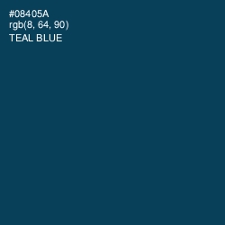 #08405A - Teal Blue Color Image