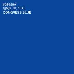#08469A - Congress Blue Color Image
