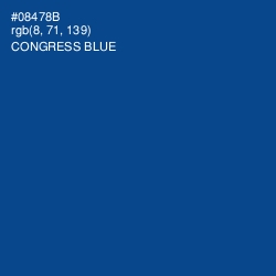 #08478B - Congress Blue Color Image