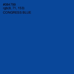 #084799 - Congress Blue Color Image