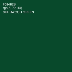 #08482B - Sherwood Green Color Image