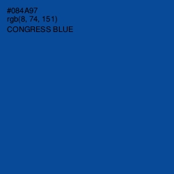 #084A97 - Congress Blue Color Image