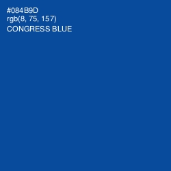 #084B9D - Congress Blue Color Image