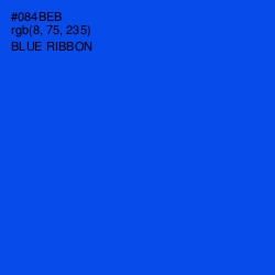 #084BEB - Blue Ribbon Color Image