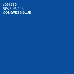 #084E9D - Congress Blue Color Image