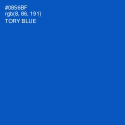 #0856BF - Tory Blue Color Image